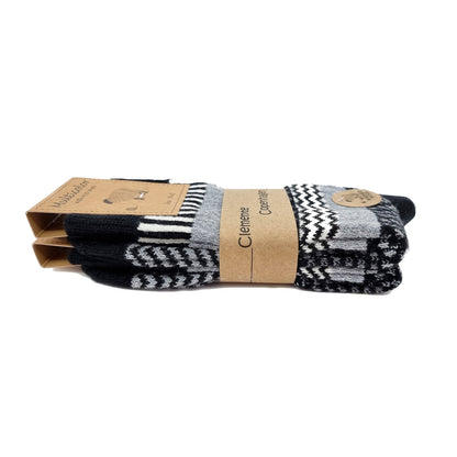 Black socks 45% of wool, 2 pairs