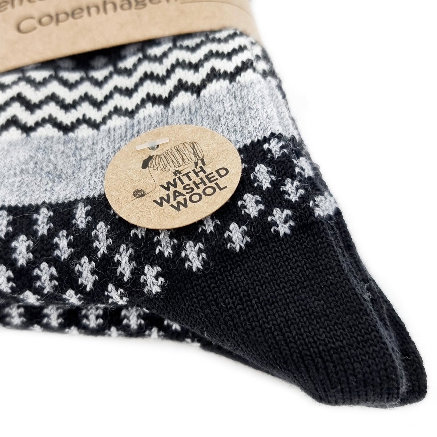 Black socks 45% of wool, 2 pairs