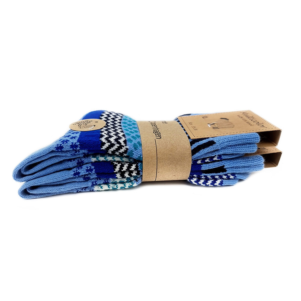 Chaussettes en Laine bleues, lot de 2 paires