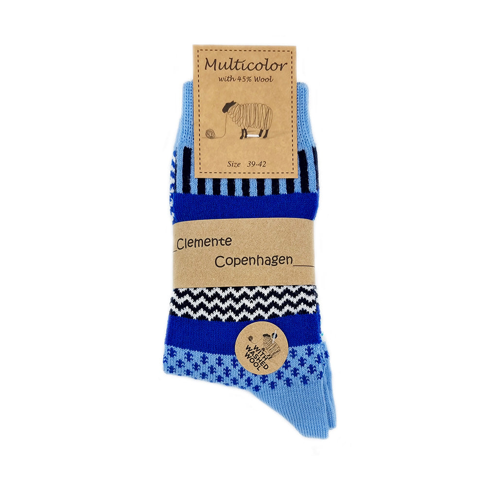 Chaussettes en Laine bleues, lot de 2 paires