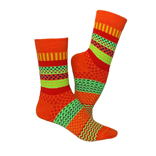 Chaussettes en Laine roses & oranges, lot de 2 paires