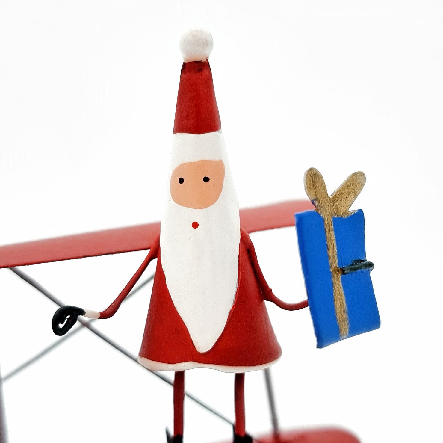 Bonhomme de neige et Père Noël dans l'avion