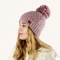 Bonnet "Queen" en Laine d'Agneau rose