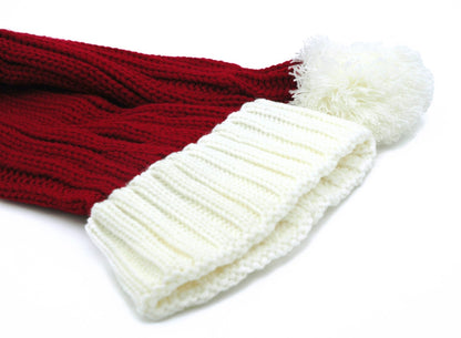 Knitted Santa Hat Classic Red & White