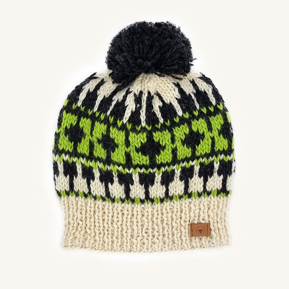 Bonnet unisex "Skaane" en Laine d'Agneau vert