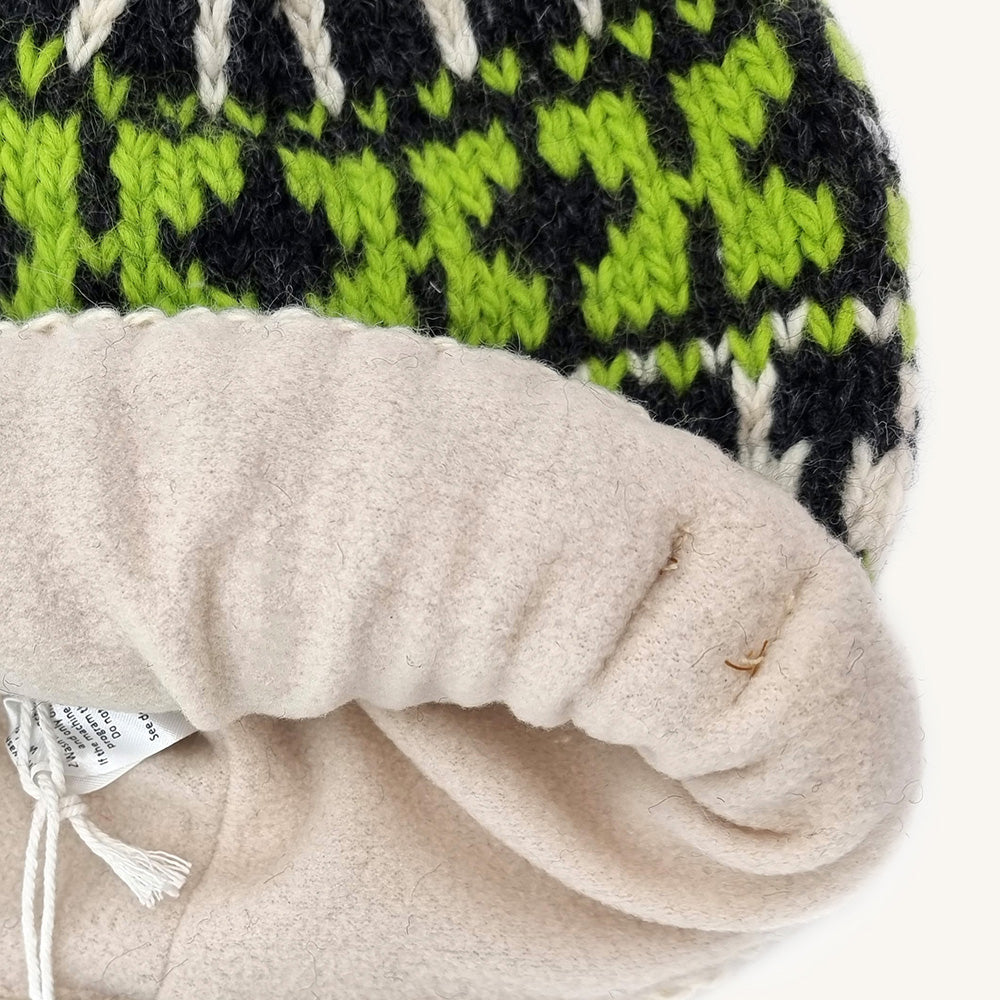 Bonnet unisex "Skaane" en Laine d'Agneau vert
