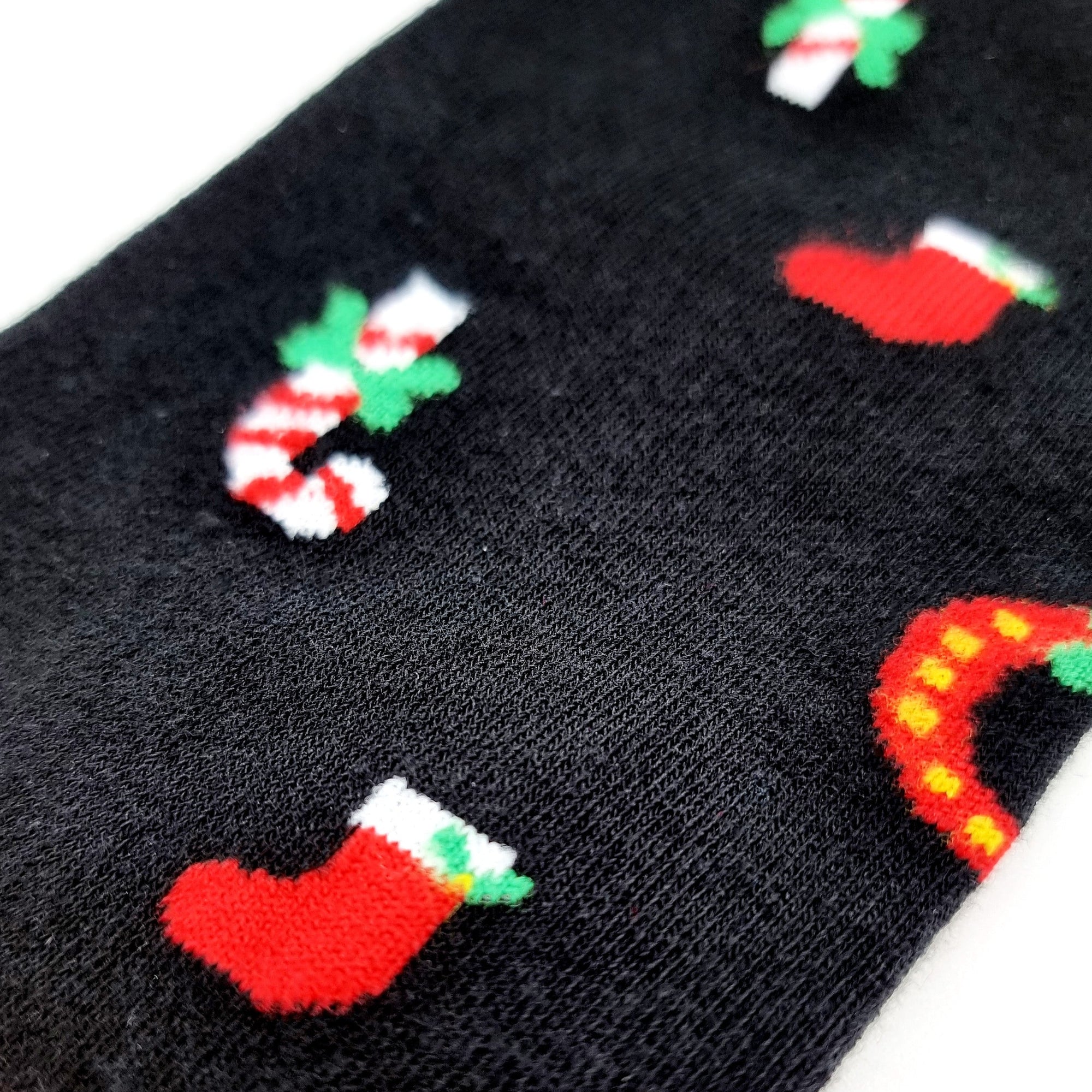 Christmas socks "Black with X-mas ornaments"