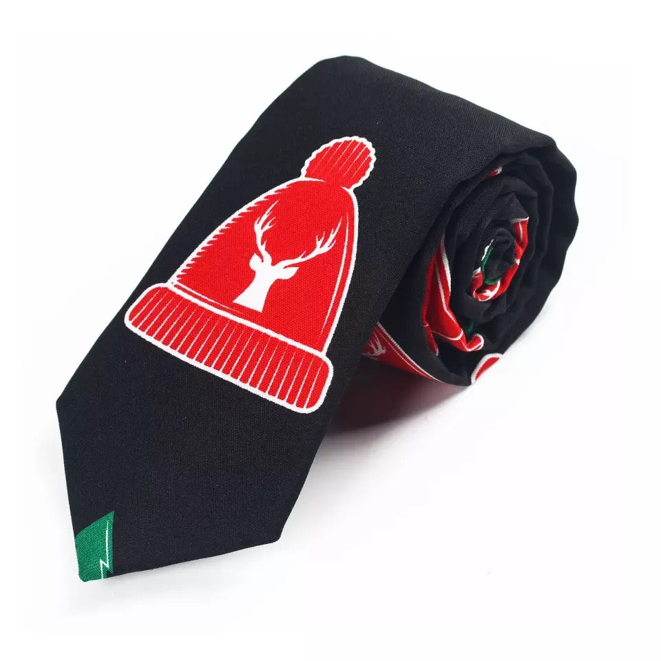 Cravate de Noël "Chapeau de Père Noël"
