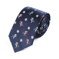 Christmas tie "Penguins on the ice rink"