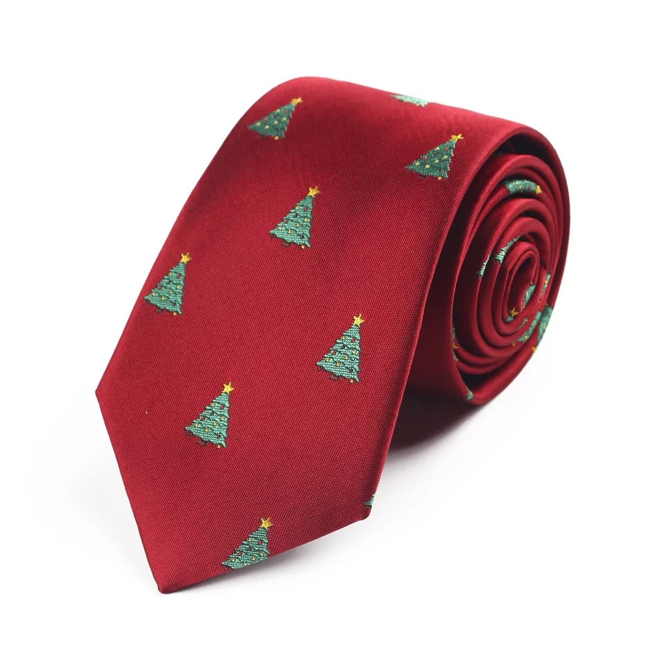 Cravate de Noël "Arbres de Noël"