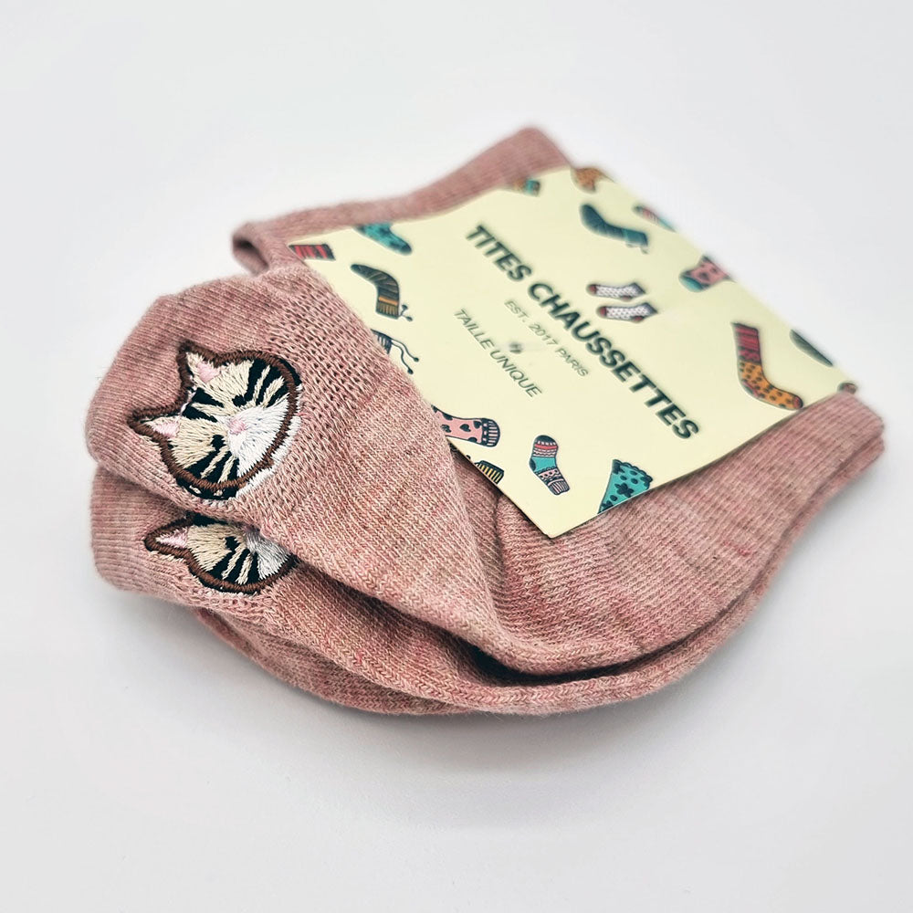 Short socks "Cats" Pink