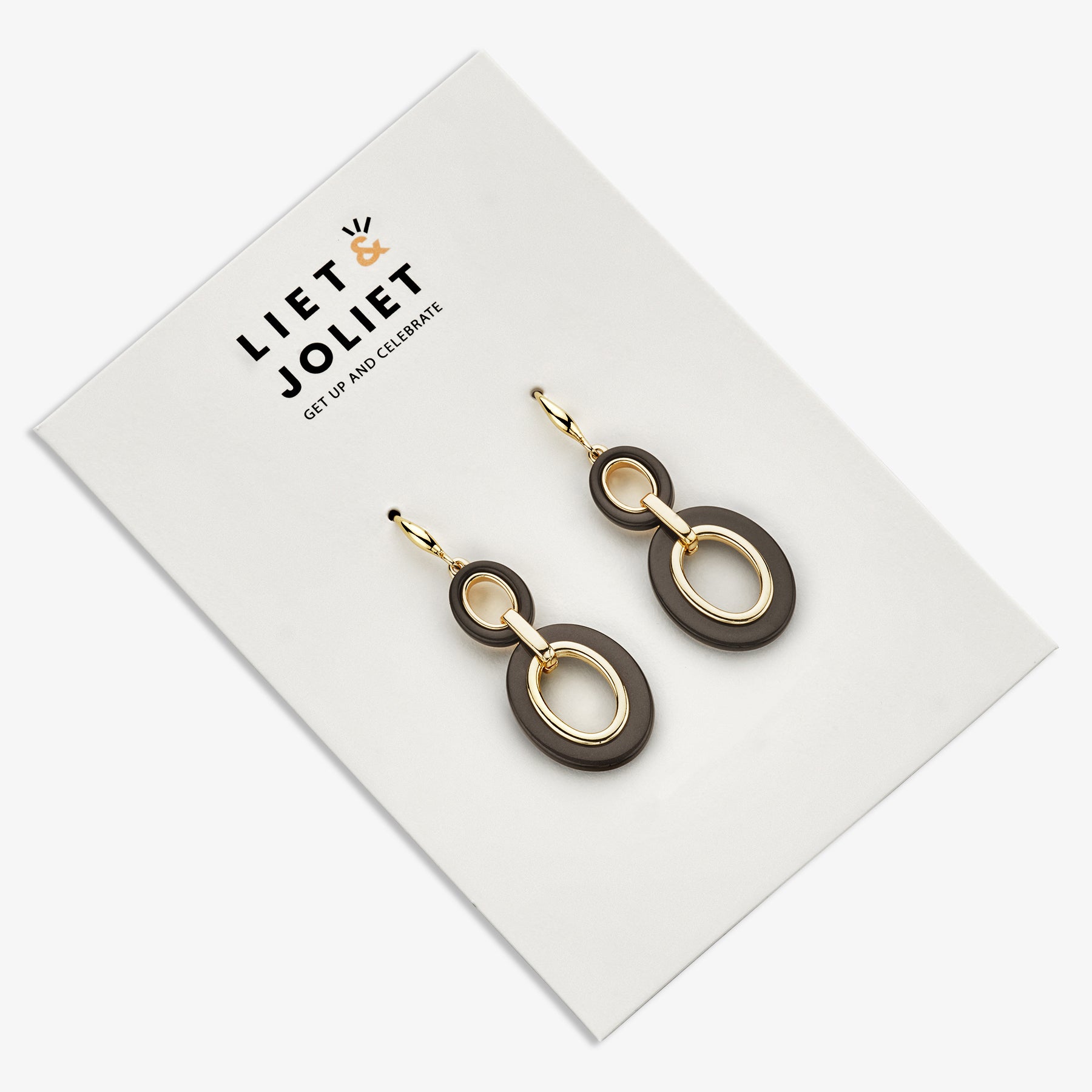 Earrings "Faye" dark gray