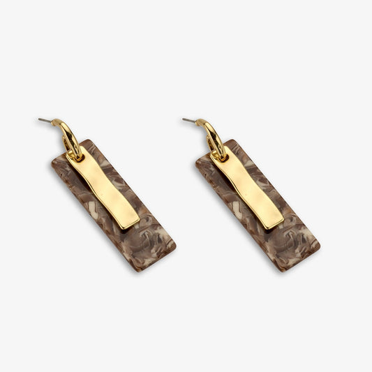Taupe "Maple" earrings